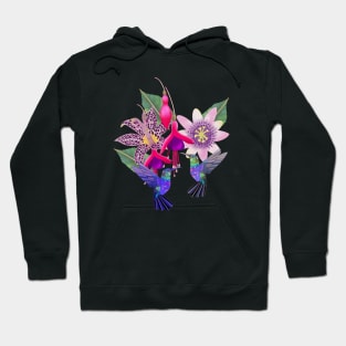 Hummingbird floral paradise Hoodie